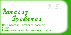 narcisz szekeres business card